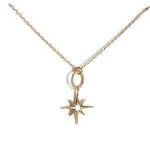 SALE! ❤️ Starburst dangle dainty womens cute gold toned everyday necklace